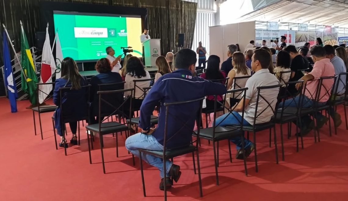 Abertura da Fenacampo, nesta quarta (30, em São Gotardo (Foto: 100PORCENTOAGRO)