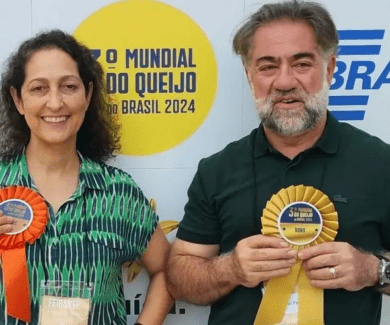 Dalmo Pereira e Maria Aparecida Machado ficaram animados com as duas medalhas (Crédito: Agência Sebrae de Notícias)