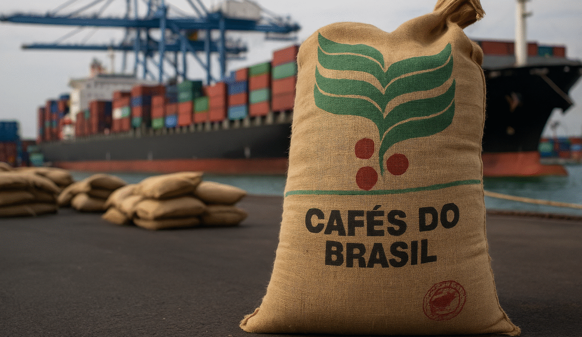 Em março de 2025, mais de 630 mil sacas de café não foram embarcadas