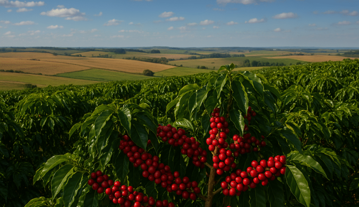 Café continua sendo destaque em Minas Gerais (Imagem gerada por IA/ChatGPT OpeanAI)